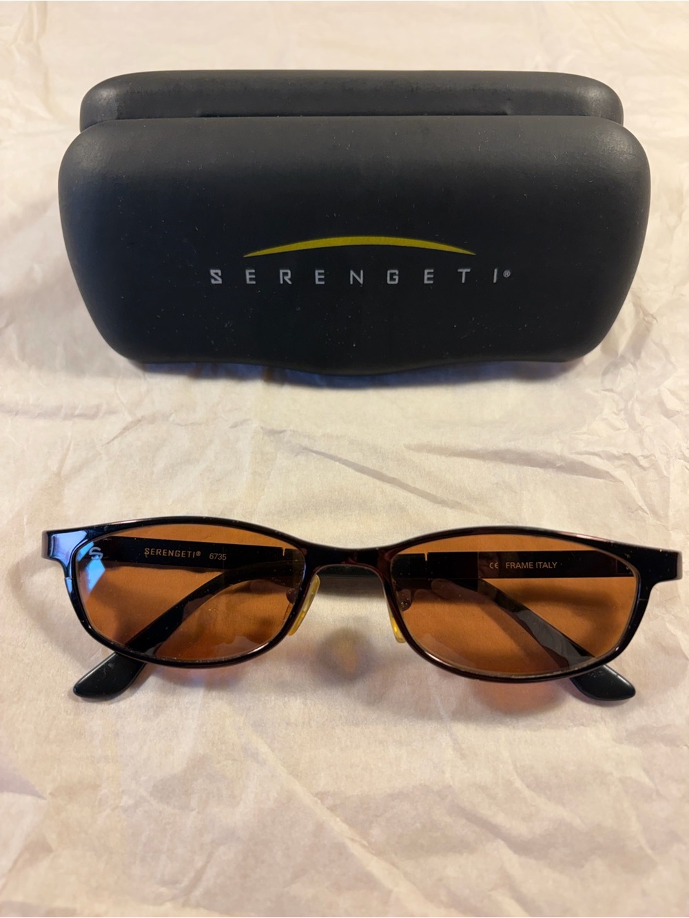 Serengeti Dark Brown Metal Frame Sunglasses